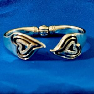 Brighton Silver Heart Bangle Bracelet